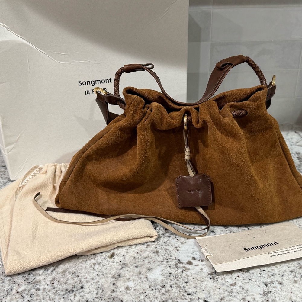 Songmont Small Gather Bag Ochre Suede